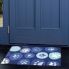Jellybean Paws Galore-Blue Pets Indoor/Outdoor Machine Washable 20 x 30 Inch Accent Rug - 2 of 3