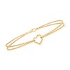 Ross-Simons 14kt Yellow Gold 2-Strand Heart Center Anklet Size 10 - 4 of 4