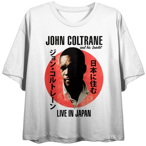 John Coltrane Live In Japan Women's White Short Sleeve Tee : Target