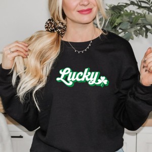 Simply Sage Market Lucky Outline Sweatshirt - 1 of 4