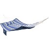 Sunnydaze Outdoor Quilted Double Hammock with Pillow and Curved Metal Spreader Bars - 2 of 4