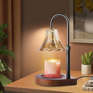 FAAYFIAN Adjustable Candle Warmer Lamp with Timer,Wood Base Metal Shade,Birthday Gifts for Women Mom - 1 of 4