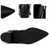 BLISSFUL STEP Women's Classic Low Heeled Pointy Toe Short Ankle Booties - 3 of 3