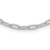 Chisel Stainless Steel Polished Elongated Open Link Paperclip15" with 2" extension Necklace - 2 of 4