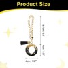 Unique Bargains Resin Lightweight Decorative Tassel Keychain Handle Charm Black with Gold Foil 1 Pc - 2 of 4
