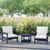 Hyleory Eco-Friendly HDPE Patio Seating Set with Cushions & Side Table - 2 of 4