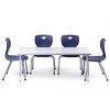 Table and Chair Set - NAAR Blue 12" Chair - Gray 24 X 48 Table - Gray Large Legs - 4 of 4