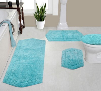 Waterford Collection Cotton Tufted Set of 4 Bath Rug Set - Home Weavers