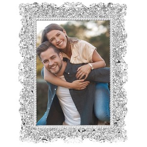 REGALWOVEN Shiny Clear Glass Vintage Velvet Panel Back Picture Frame - 1 of 4