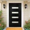 Lirago Fiberglass Front Doors 36x80in Brickmould Frosted Glass Contemporary Sound Insulation Right Hand Inswing Black Finish Vinyl Frame - 2 of 4
