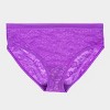 Curvy Couture Women's No-Show Lace High Cut Brief  Purple Passion XXX Large - 3 of 4