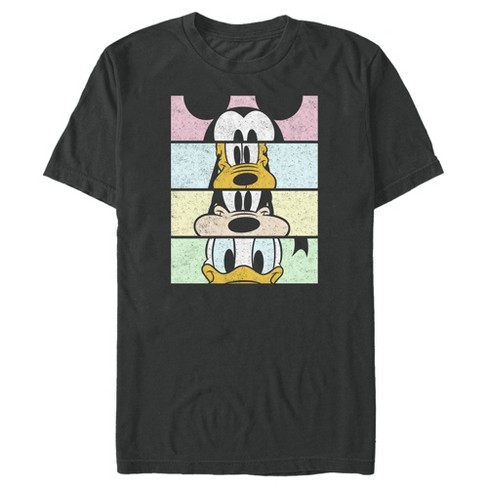 Men's Mickey & Friends Mickey And Crew Stack T-shirt - Black - Medium ...