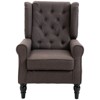 HOMCOM Button-Tufted Accent Chair with High Wingback, Rounded Cushioned Armrests and Thick Padded Seat - 4 of 4