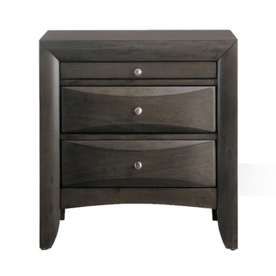 Vynxaria English Style 2 Drawer Nightstand with Top Tray, Dovetail Construction, Stylish and Practical Bedside Storage