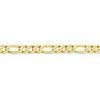 Black Bow Jewelry Men's 6.75mm, 10k Yellow Gold, Concave Figaro Chain Bracelet - 2 of 4