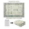 Rug Vintage Living Room Rug Ultra-Soft Faux Wool Throw Carpet Non Slip Backing Oriental Floral - 2 of 4
