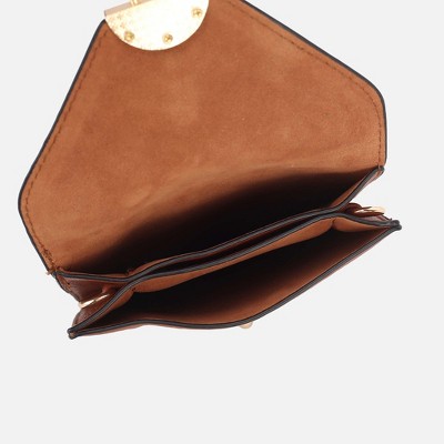 MKF Collection Phone Crossbody Bag Women’s, Kianna Faux Suede Lining Turn Lock Flap | MKF Collection by Mia K - Cognac — фото 7