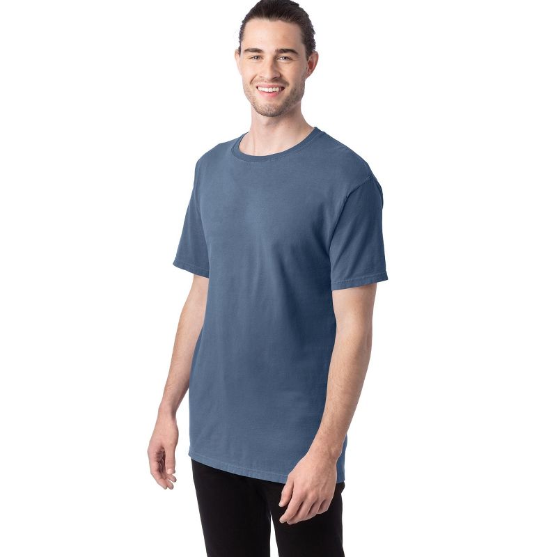 Hanes Unisex Garment Dyed Cotton T-Shirt, 4 of 8