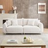NicBex Teddy Fabric Loveseat Sofa Mid Century Modern Love Seat Couches with 4 throw pillows and hardware feet,Suitable for Bedroom,Living Room - 4 of 4