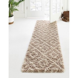 Unique Loom Trellis Shag Ruth Trellis Indoor Woven Area Rug - 1 of 4