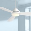 52" Minka Aire Modern Indoor Ceiling Fan with LED Light Remote Control White Opal Glass for Living Room Kitchen Bedroom Family - 2 of 4
