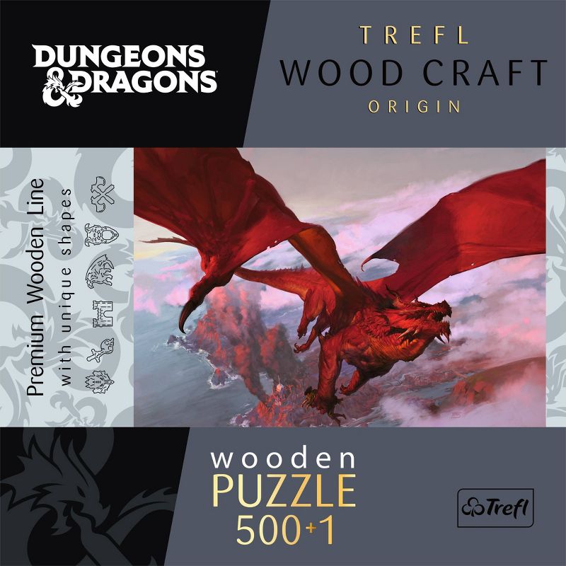 Trefl Ancient Red Dragon FSC Mix 70 Jigsaw Puzzle - 501pc: Fantasy Theme, Brain Exercise, Creative Thinking, 12+, 1 of 8