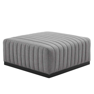 Modway Conjure Channel Tufted Upholstered Fabric Ottoman