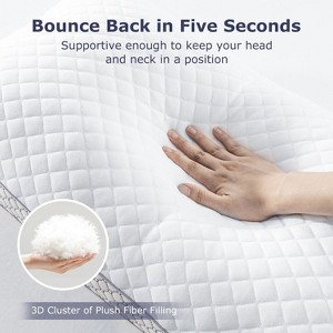 CAVINAS Standard Down Pillow Set of 2,Breathable Bed Pillows with Soft Knit Cover,Down Alternative Fill Cooling Pillow for All Position Support - 1 of 4