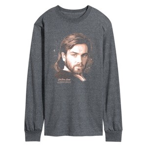 Men's - Star Wars - Obi Wan Portrait Long Sleeve Graphic T-Shirt - 1 of 4