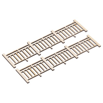 Unique Bargains Wood Decorative Miniature Garden DIY Picket Fences 4.25 Inch Wood 2 Pcs