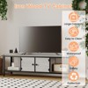 Sturdy Wooden Entertainment Center with 2 Closed & 2 Open Shelves, Adjustable Legs - 4 of 4