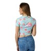 Cinnamoroll & Strawberries All-Over Print Women's Blue Crew Neck Short Sleeve Baby Tee - 4 of 4