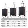 20"/24"/28" 3 pcs/set in ABS Spinner Wheel Luggage, Carry on Suitcase, Durable & Waterproof, Matching Color, TSA Combination Lock - 2 of 4
