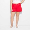 Women's Heritage Curvy Mid-Rise Denim Shorts - Wild Fable™ Dark Red - 2 of 3