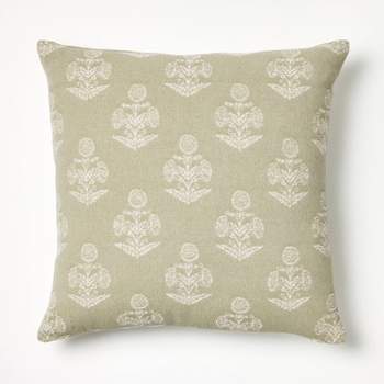 Woven Block Print Square Throw Pillow - Threshold™ designed with Studio McGee
