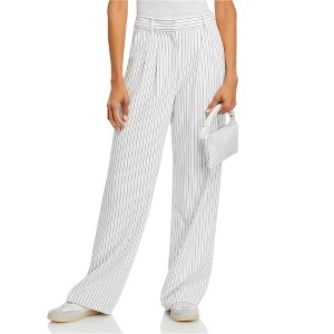 French Connection Womens Pinstripe Casual Wide Leg Pants - 1 of 1