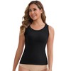 INSPIRE CHIC Women's Zippers Nursing Tank Wide Straps U-Neck Long Postpartum Tank Undershirts - 4 of 4