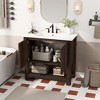 NicBex 36" Freestanding Vanity, Bathroom Vanity with Sink, Ceramic Basin, Modern Vanity Bathroom Cabinet with Open Shelf at the Bottom - 2 of 4