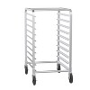 ROVSUN Sheet Bun Pan Speed Bakery Tray Racks, Commercial Stainless Steel Baking Racks with Brake Wheels, Push Bread Tray Food Cart - 3 of 4