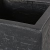 Sevobal Planters Rectangular Outdoor Planter For Flowers, Herbs, And Plants, Elegant Design And Simple Texture, Gray, 10.75"*10.75"*24.25" - 3 of 4