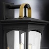 Urban Ambiance Luxury Cosmopolitan Outdoor Wall Light,  22"H x 9"W,  Midnight Black Finish, UHP1263 - 4 of 4