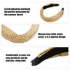 Unique Bargains Women's Fashion Non Slip Straw Cross Headband Khaki 1Pc - 3 of 4
