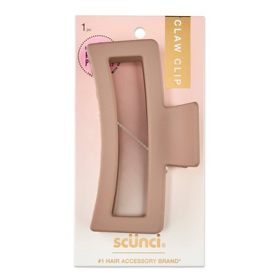 Scünci Recycled Large Open Rectangle Claw Clip - Matte Beige - Thick Hair :  Target