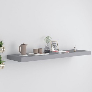 Wall Shelf Gray Honeycomb MDF and metal 35.4 in x 9.3 in x 1.5 in - 1 of 4