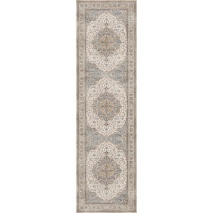 Abynow Floral Loomed Machine Washable Area Rug - 1 of 4