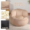 TopComfy Accent Chairs Bean Bag Chairs Faux Fur Couch Filled Shredded Sponge Large Lounger Sofa For Living Room, Multicolored, 43.31"*41.73"*30.31" - 4 of 4