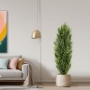 NicBex Artificial Tree 2pcs Faux Decorative Plants 
0.73FT Artificial Cedar Cypress Plants Boxwood Pine Greenery Trees for Living Room, Foyer - 2 of 4
