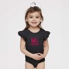 The Juniper Shop 14th Feb Stars Puff Print Baby Flutter Sleeve Bodysuit - 2 of 3