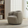 CAVINAS 360° Swivel Barrel Chair with Pillow,Modern Round Reading Armchair with Sturdy Metal Base for Living Room,Office - 2 of 4