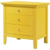 NicBex Two-Drawer Nightstand Bedside Table with Solid Legs End Table with Metal Handles for Living Room, Bedroom - 3 of 4